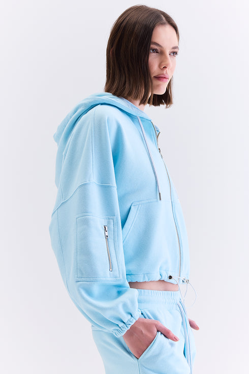 MAXI JACKET AZUL CLARO
